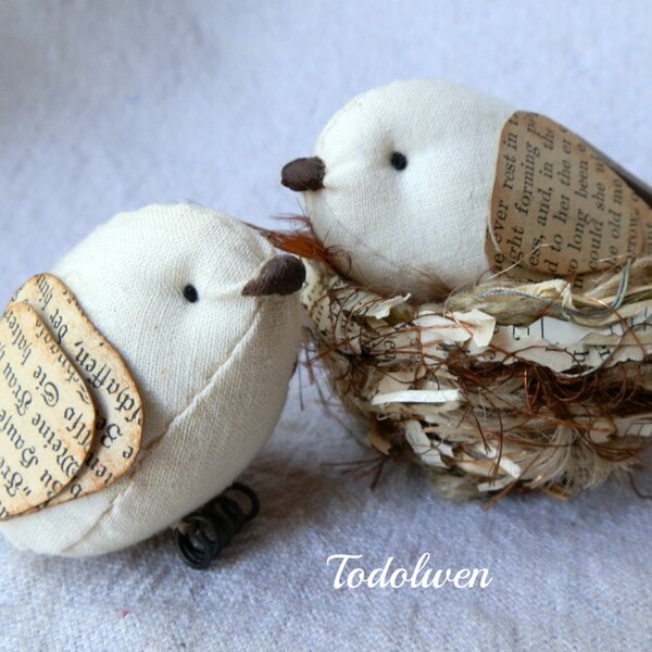 My Two Wee Birds And Nest - Reserved For Erica In Australia