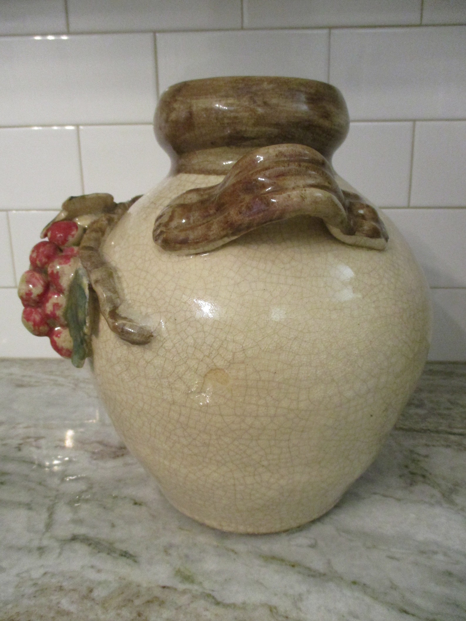 Pottery Olive Jar Vintage Large Hand Thrown Two Handle Etsy