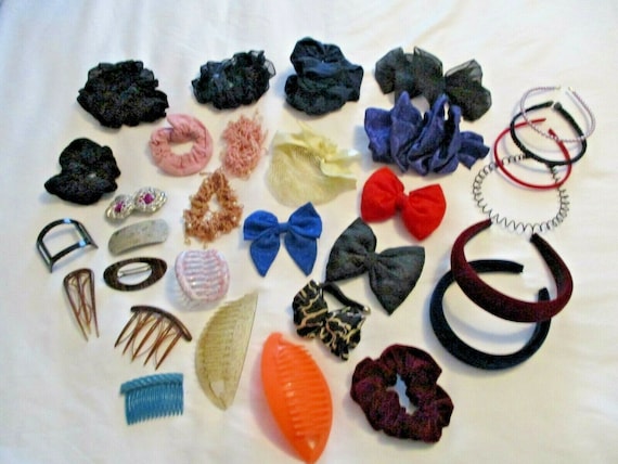 Vintage 80s Hair Accessories Lot of 30 Headbands V