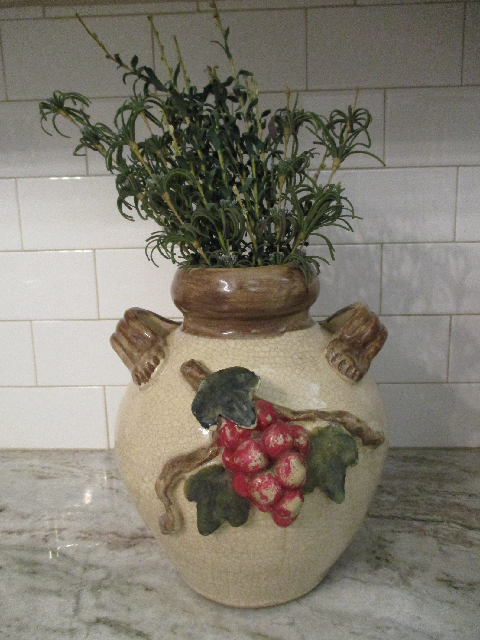 Pottery Olive Jar Vintage Large Hand Thrown Two Handle Etsy
