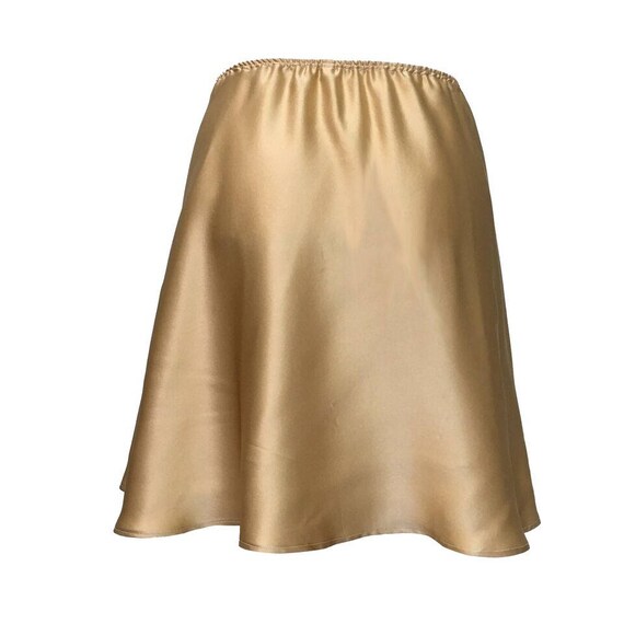 knee length silk skirt