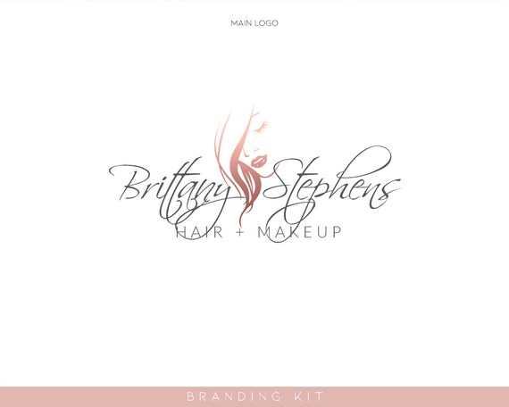 Makeup Hair Logo Watermark Branding Kit Package Design No Etsy