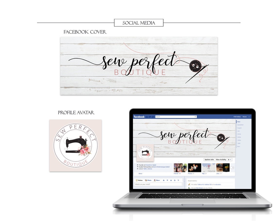 Logo Watermark Branding Kit Package Design No. 134 Fashion | Etsy Canada