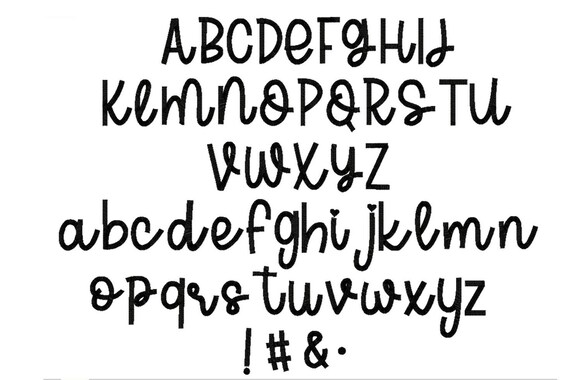 Olivia Script Font A-Z 1inch Machine Embroidery Font Digital | Etsy