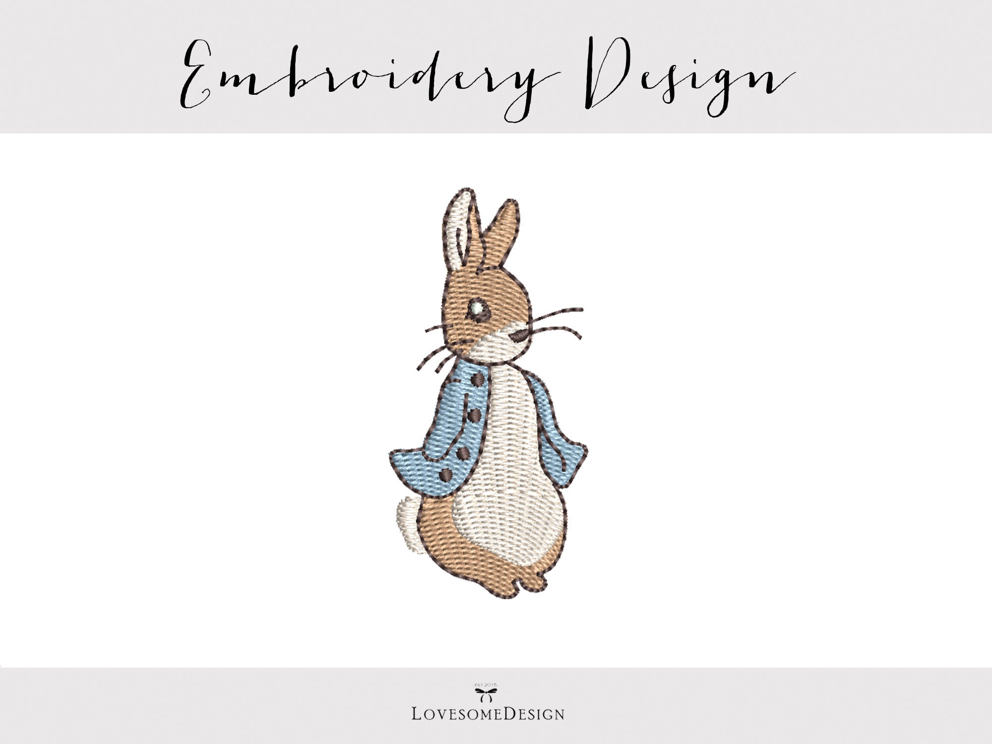 Peter Rabbit 2inch Embroidery Design, Easter Bunny Embroidery Design ...