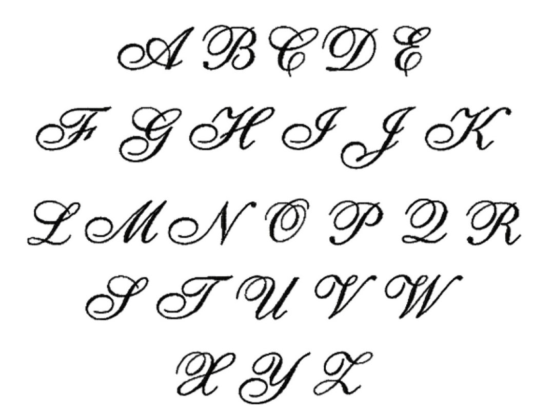 Allegria 5x7 Embroidery Font for Monograms Script Embroidery - Etsy