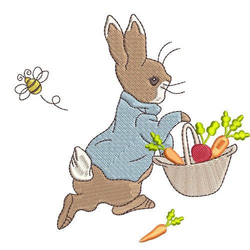 Peter Rabbit 3inch Machine Embroidery Design Digital Download Etsy