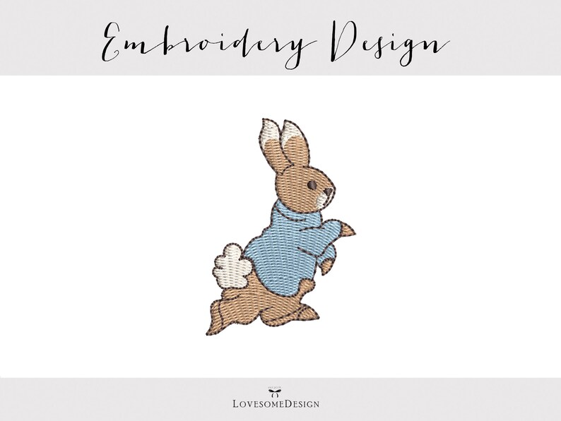 Peter Rabbit 2inch Embroidery Design Easter Bunny Embroidery | Etsy