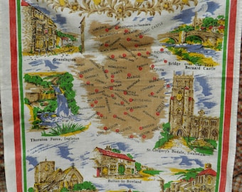 Vintage Souvenir Tea-Towel from Yorkshire