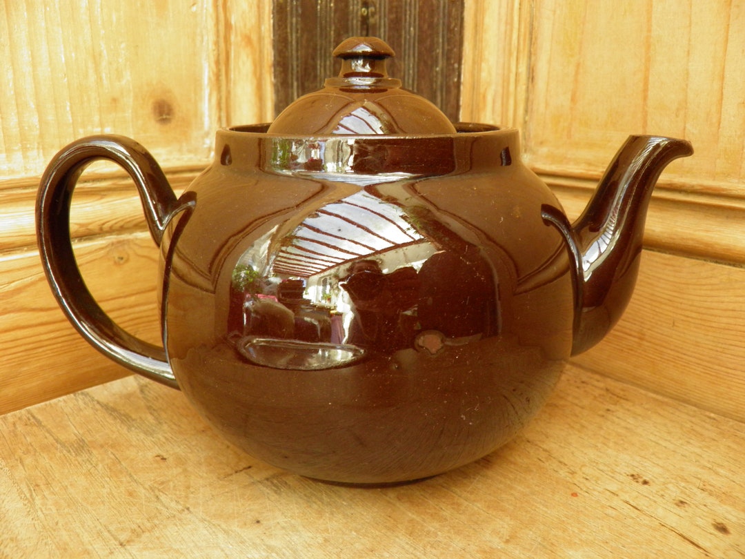 Vintage 'brown Betty' Teapot by Alcock Lindley and Etsy