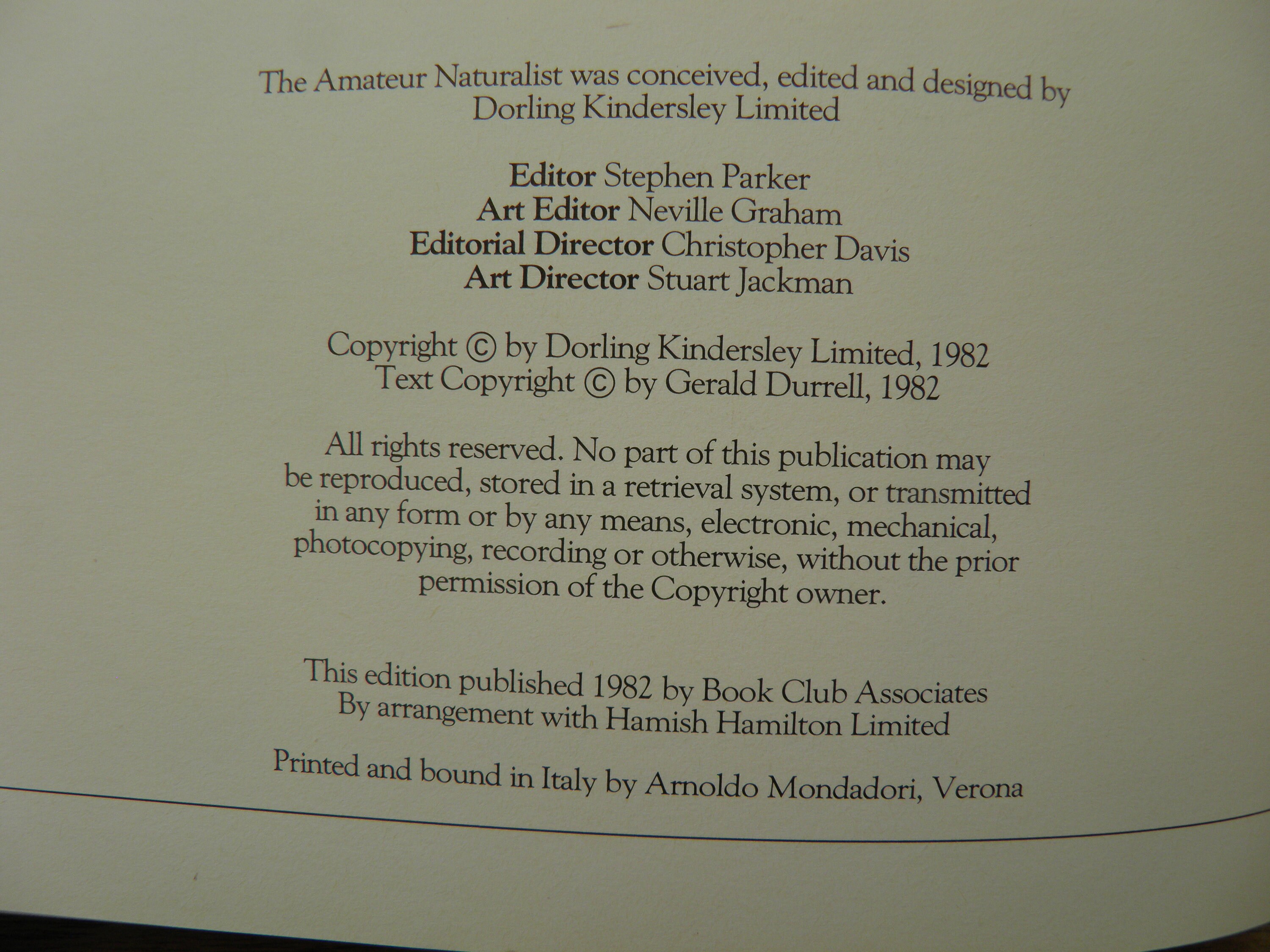 The Amateur Naturalist by Gerald Durrell and Lee Durrell