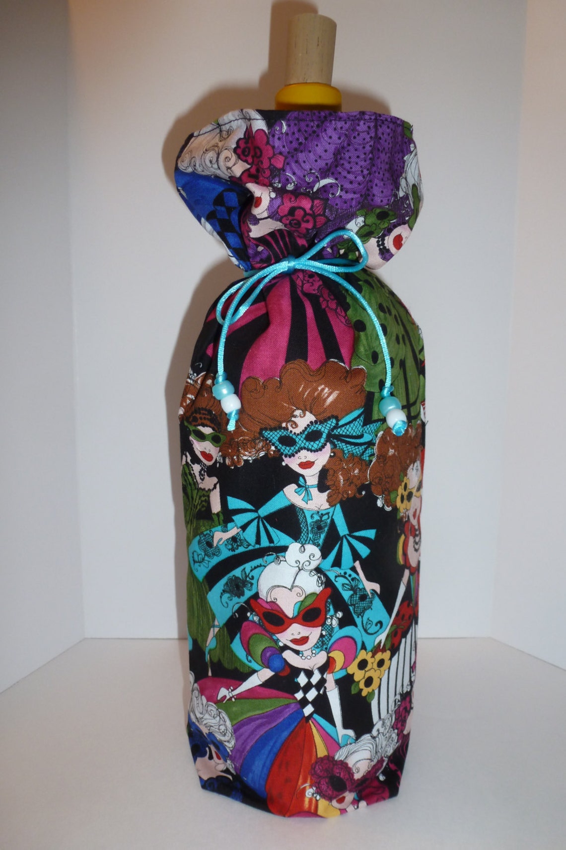 A MARDI GRAS WINE Gift Bag Etsy