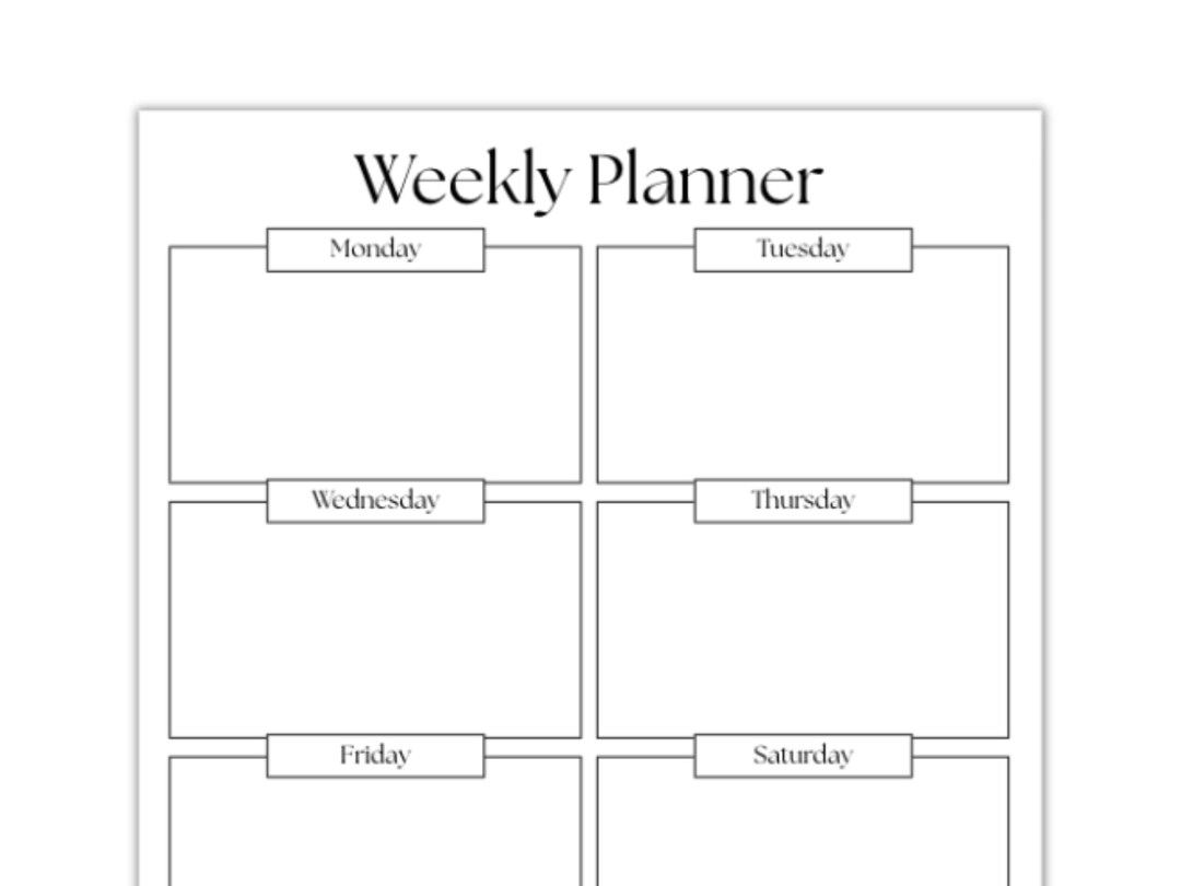 Weekly Planner Digital Template | Instant Download Printable, Planner ...