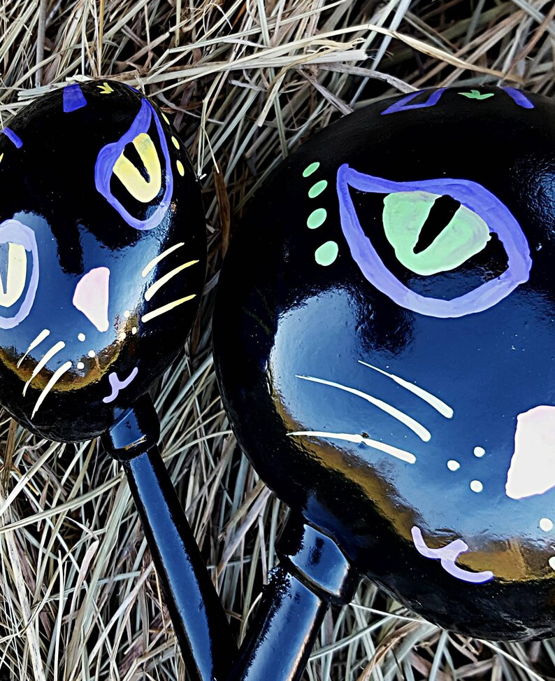 Black Cat Maracas pair Etsy