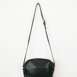 Vintage Coach 90s Black Leather Metropolitan Bag Crossbody
