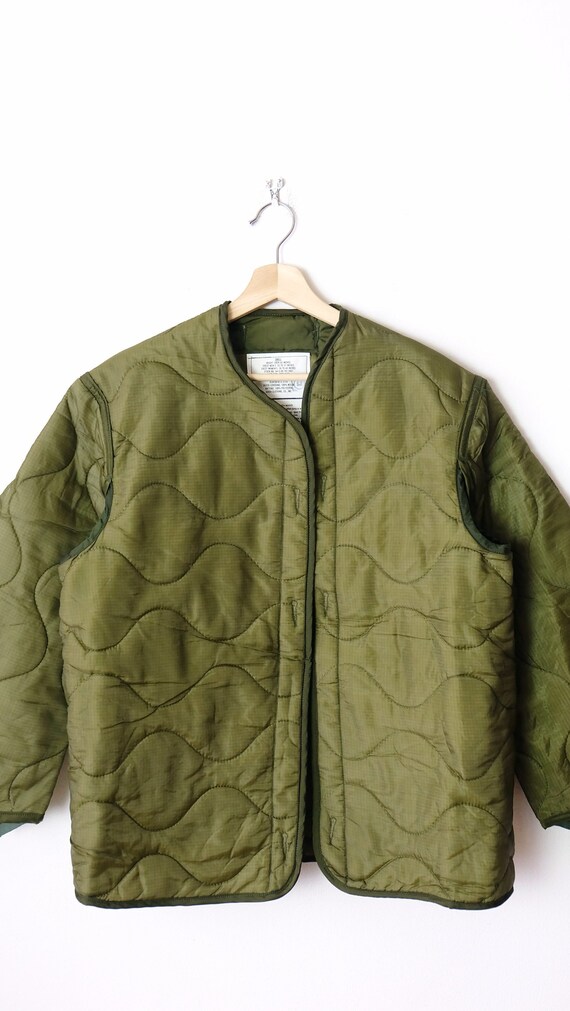 Vintage US Military M65 Jacket Lining/Army Quilted Li… Gem