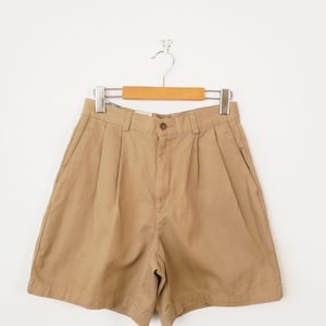 Unworn-Vintage Women&#39;s High Waist Pleated Cotton Shorts/Dockers/W26