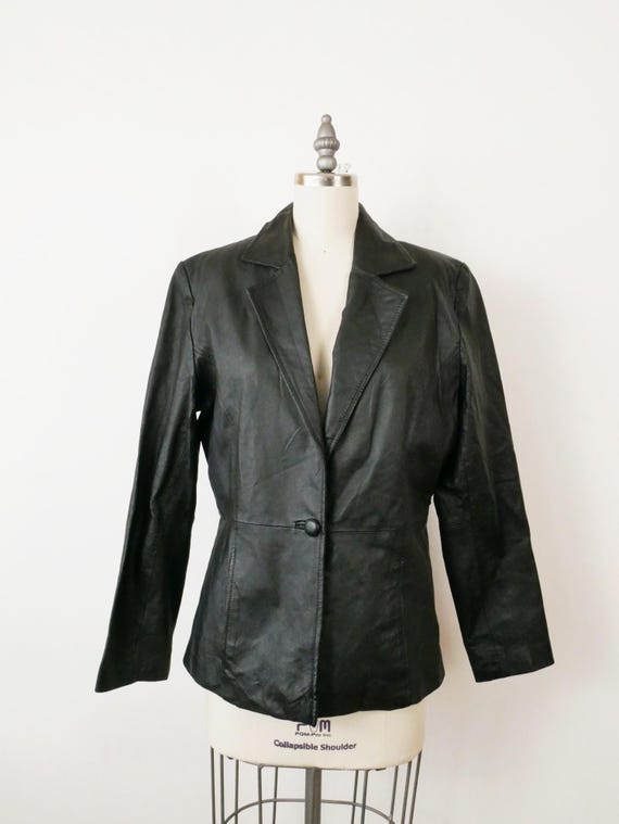 90s- lether tailored jacket 80S 90S/Leather Tailored Jacket