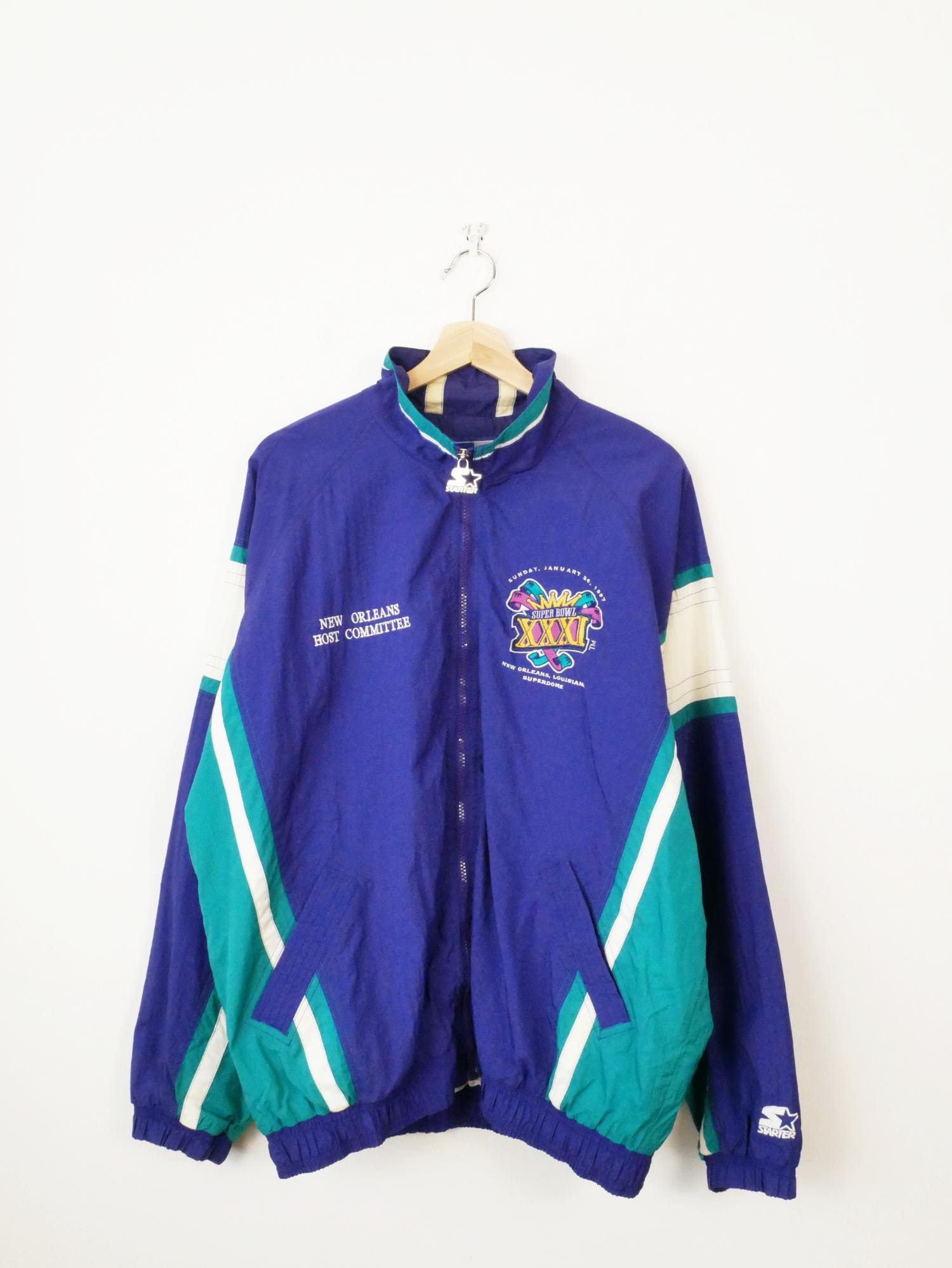 ジャケット・アウター 90s USA blue velor tailored jacket XXL VINTAGE 90s GIVENCHY ACTIVEWEAR BLUE VELOUR DESIGNER