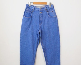 Vintage 90er Jahre ZENA High Waist Mom Jeans Tapered Blue Denim