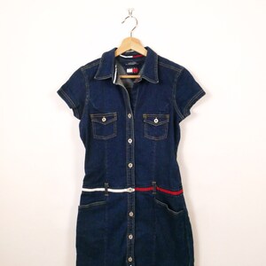 Tommy Hilfiger Denim Short Sleeve Button Down Dress/shirt Dress - Etsy