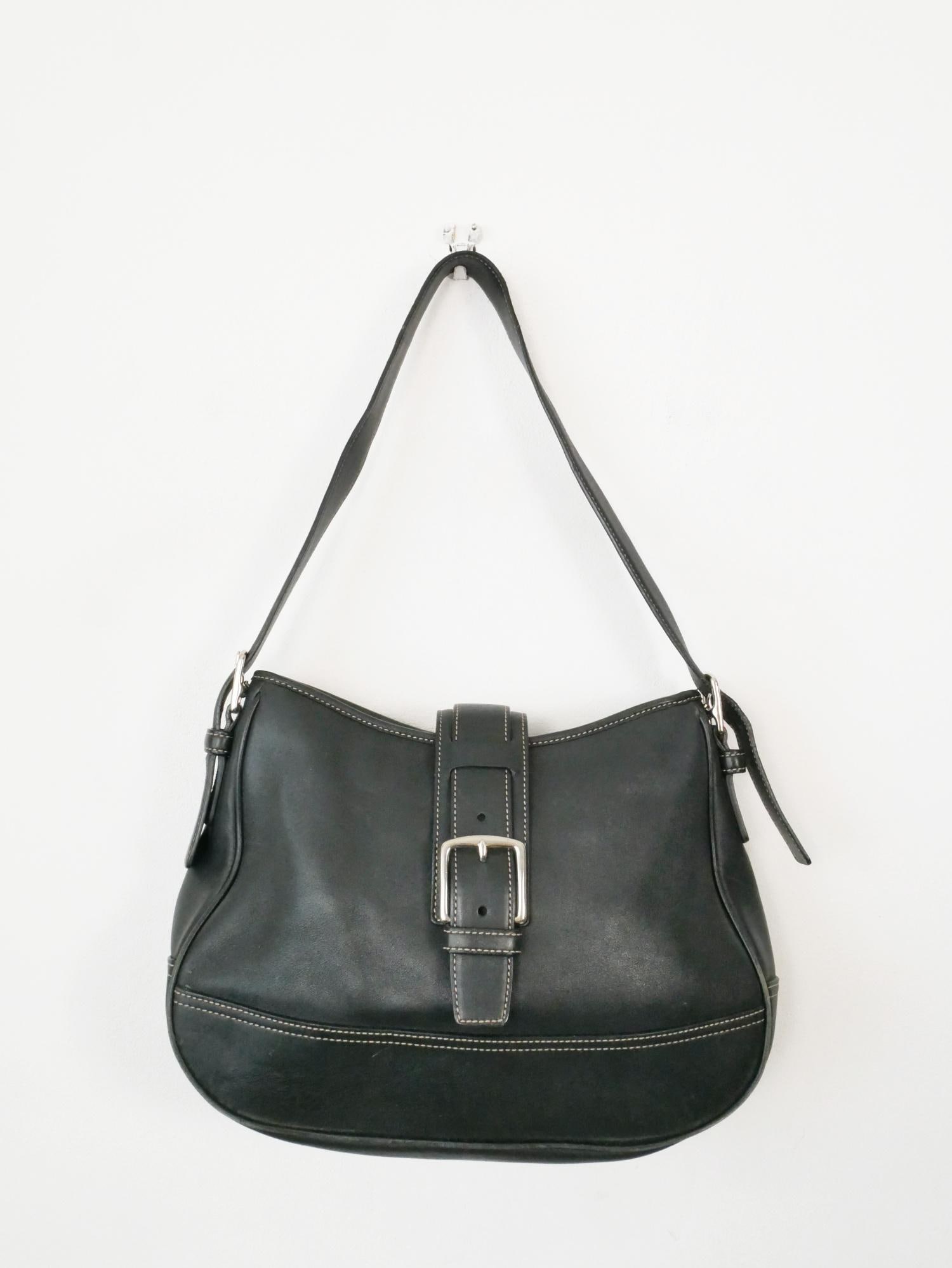バッグ Coach Vintage 2-Way Leather Shoulder Bag Vintage COACH Tan Leather Crossbody Bag with Adjustable