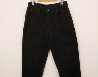 Vintage Black High waist tapered Jeans/Mom's Jeans/W29