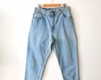 vintage Levi’s 550 Light Wash High Rise Jeans coniques décontractés/Mom’s Jeans/W30/Made in USA
