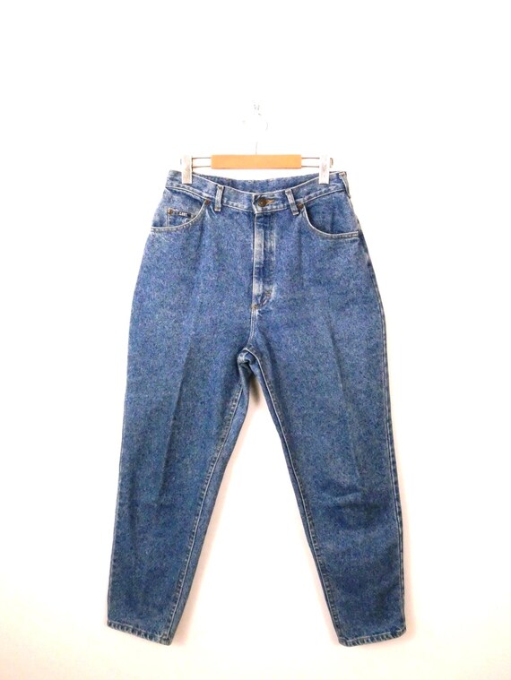 Vintage Lee High waisted Tapered Jeans/mom's Jeans/Relaxed Fit/Made in USA