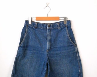 Vintage Stuffed Jeans High Waisted Denim Shorts/Jean Shorts from 80s/W27