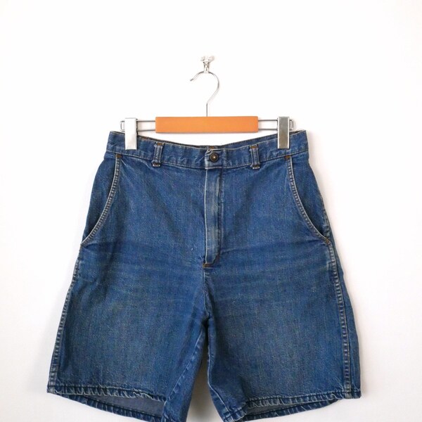 Vintage Stuffed Jeans High Waisted Denim Shorts/Jean Shorts from 80s/W27