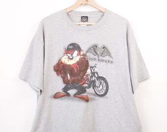 2000s Harley Davidson Taz Wind Riders Graphic T Shirt Looney Tunes Tee