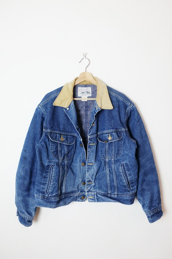 Buy Vintage 1970s Lee Blanket-lined Denim Jacket With Corduroy Collar  Online in India - Etsy