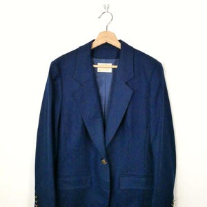 Vintage Pendleton Women’s Navy Wool Blazer Made in USA