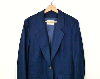 Vintage Pendleton Women’s Navy Wool Blazer Made in USA