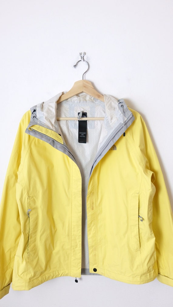 The North Face Yellow Hyvent Windbreaker Light Jacket hooded