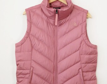 The North Face Women's Pink 550 Down Puffer Vest-women's L - Etsy