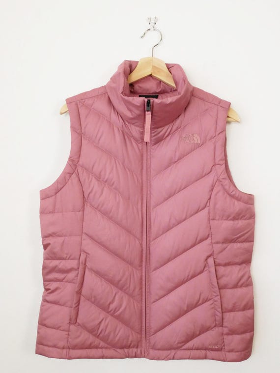The North Face Women's Pink 550 Down Puffer Vest-women's L - Etsy