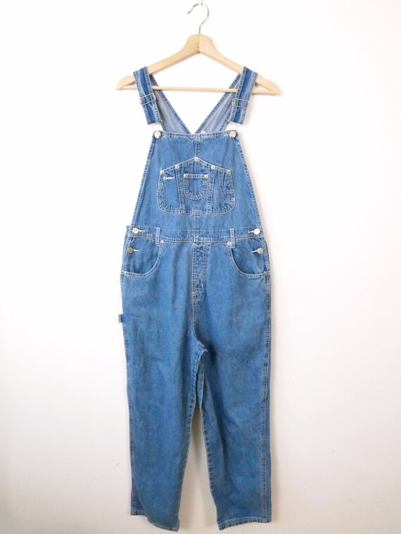 Vintage Full Length Denim Overalls Girls XL W32