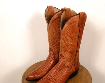 Vintage Joma Cognac Western Cowboy Boots - Pointed Toe
