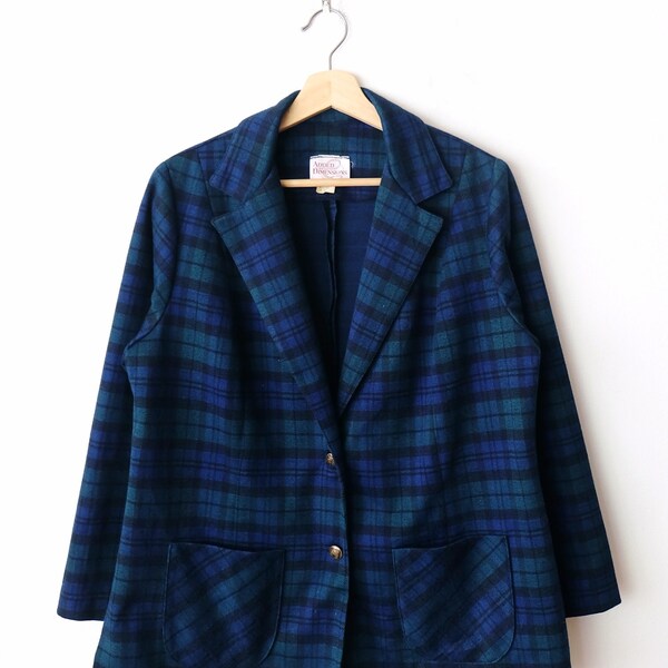 Womens Black Watch Plaid Etsy