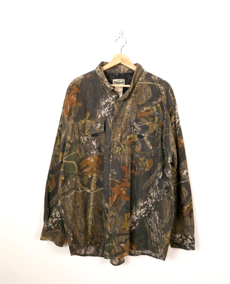 Vintage FieldStaff Men’s Camo Hunting Shirt by Mossy Oak image 2