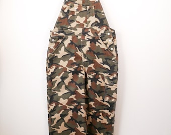 Faded Glory Camo Bib Overalls Cotton Carpenter Utility Dungarees