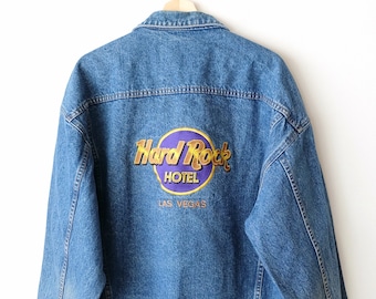 Vintage Hard Rock Hotel Las Vegas Denim Trucker Jacket/jean Jacket