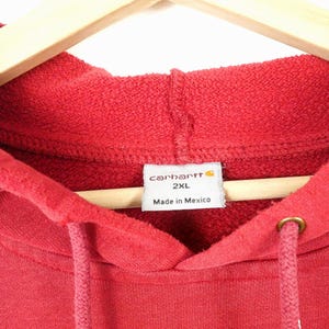 Carhartt Distressed Men's Red Paint Splatter Hoodie 2XL Bild 6