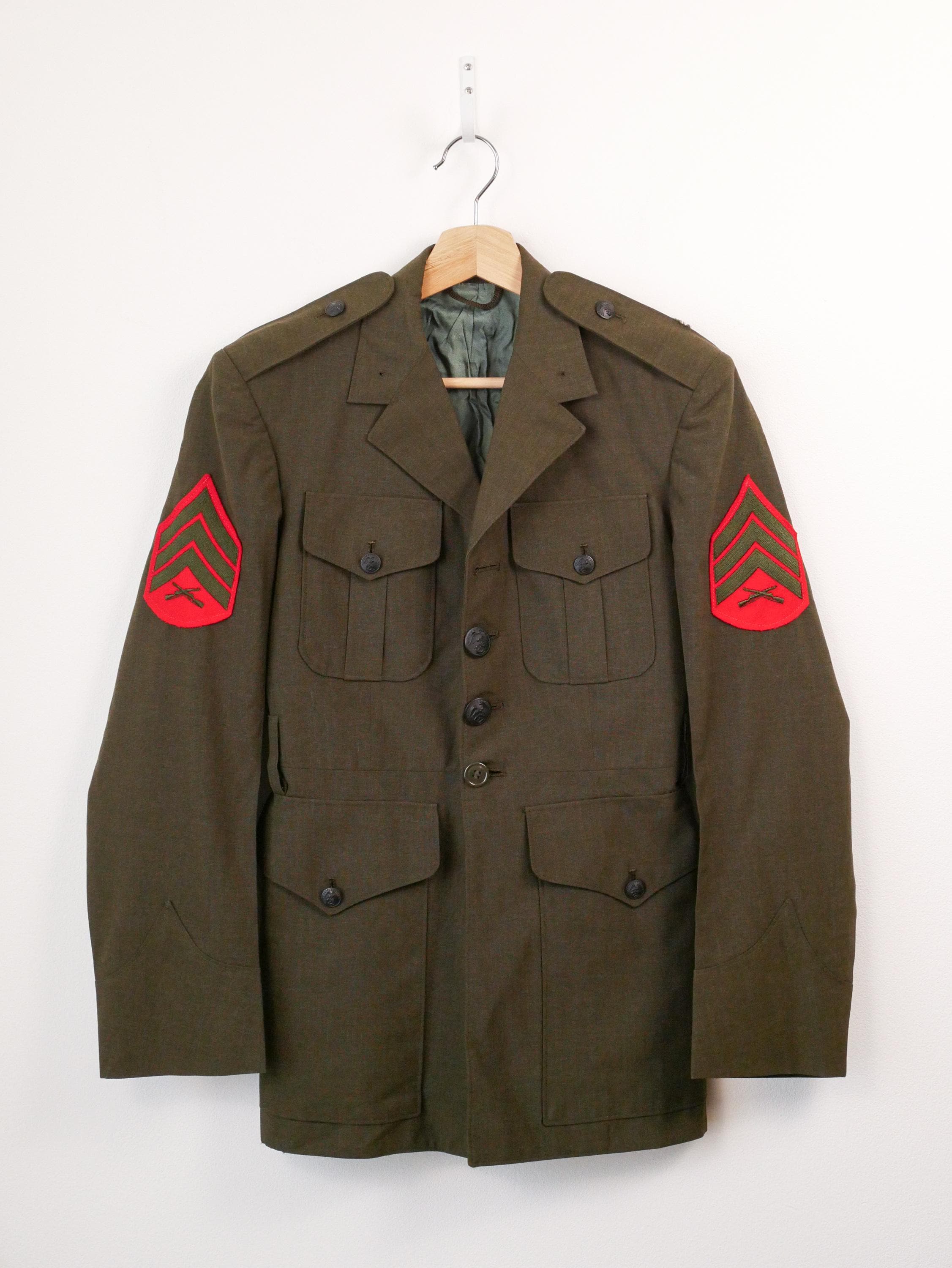 Vintage 60s USMC Men's Dress Uniform Jacket Sergeant Rank - Etsy
