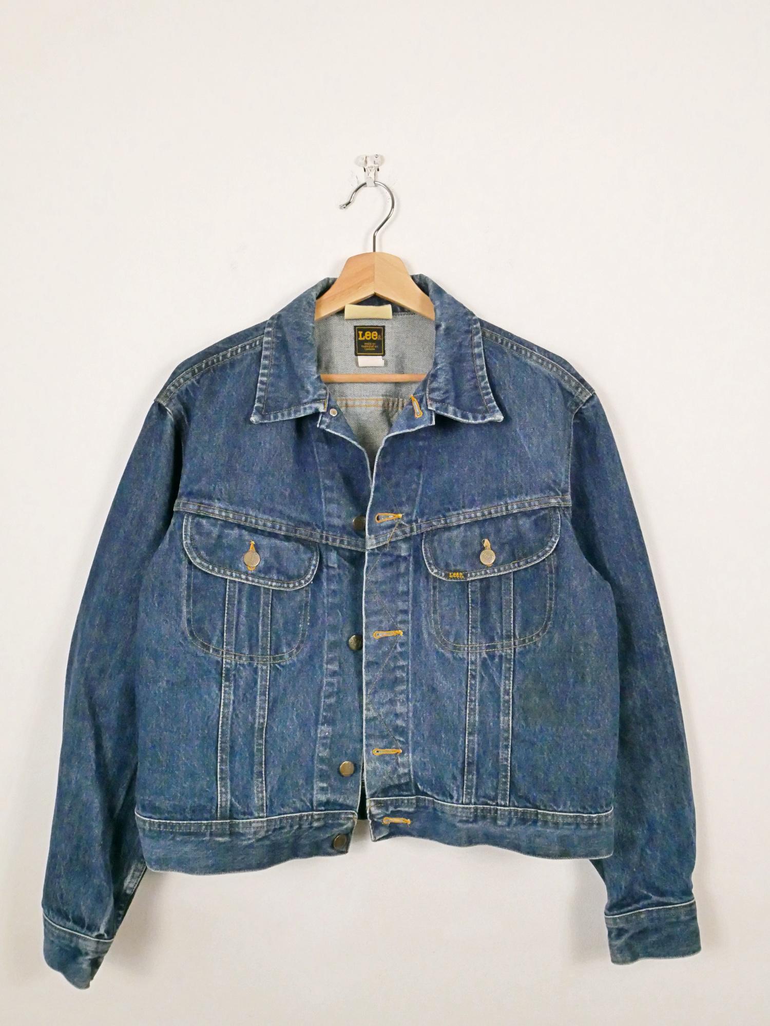 Vintage 80s Lee Men's Denim Trucker Jacket/jean Jacket-made in