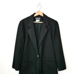 vintage petite veste en laine noire pour femmes Sag Harbor des années 90