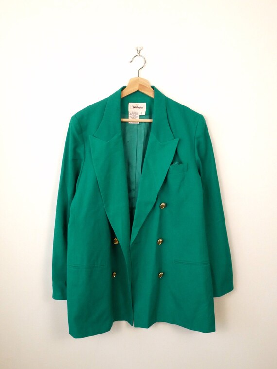 ジャケット ダブル テーラードジャケット レディース グリーン