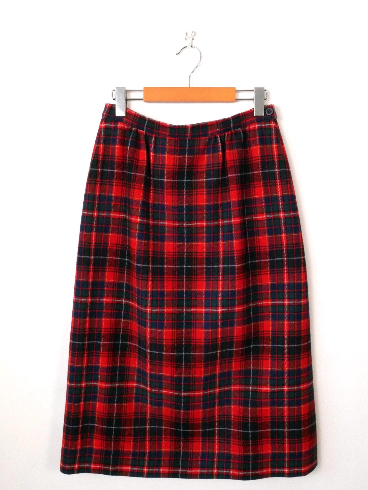 Jupe Pendleton En Laine 100% - Taille 16 | Tartan Mac Lennan | Doublée | Occasion Excellent État